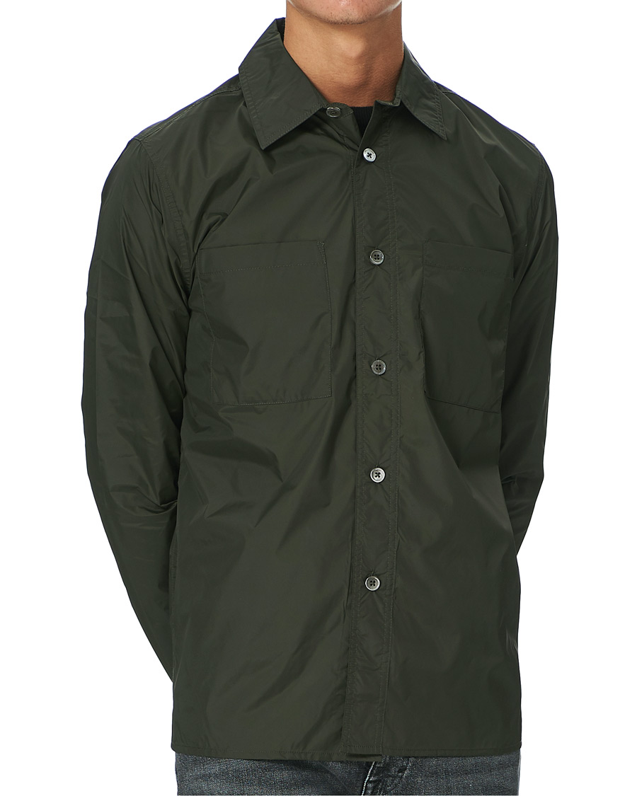 Heren | Overhemden | Stenströms | Nylon Overshirt Dark Green