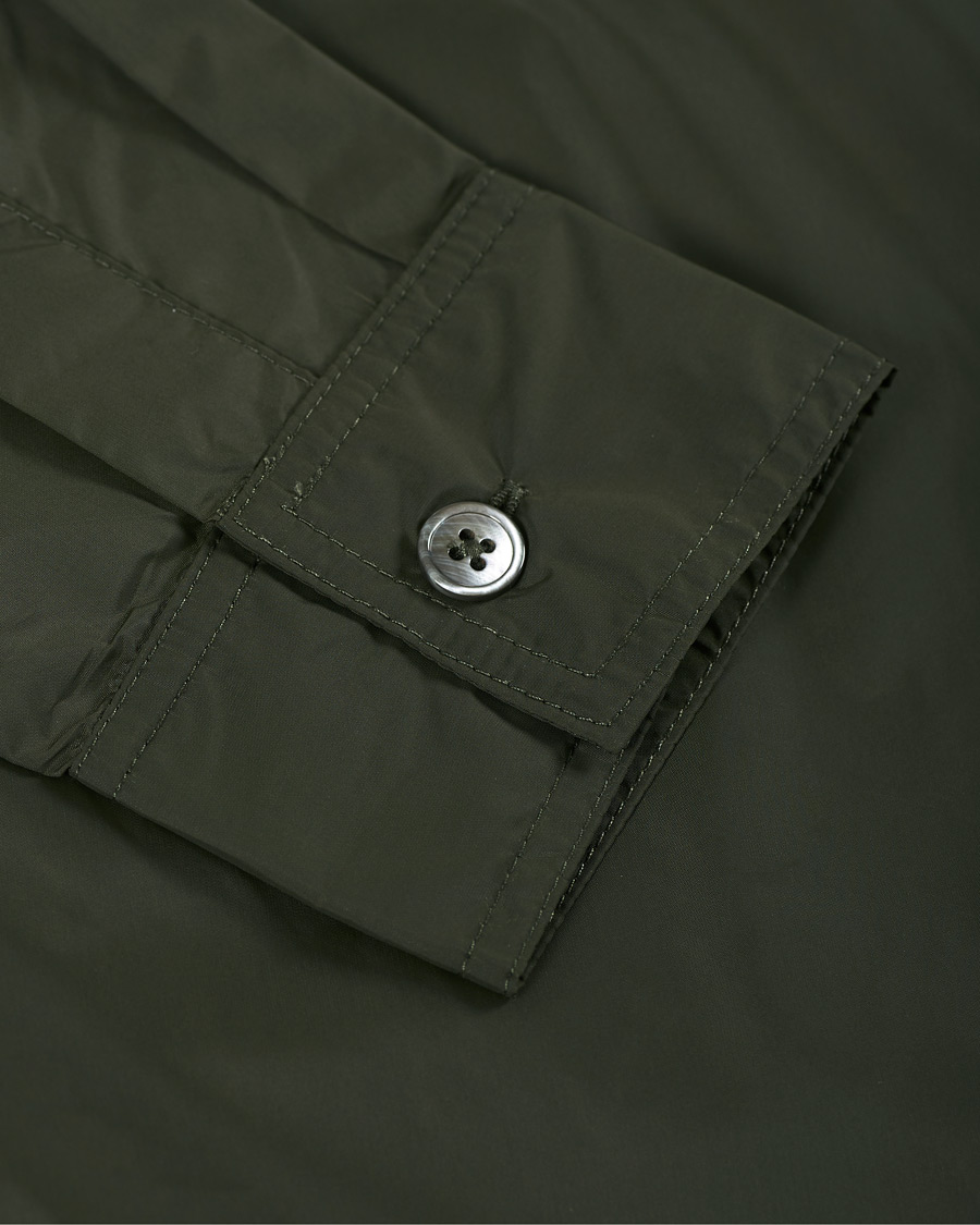 Heren | Overhemden | Stenströms | Nylon Overshirt Dark Green