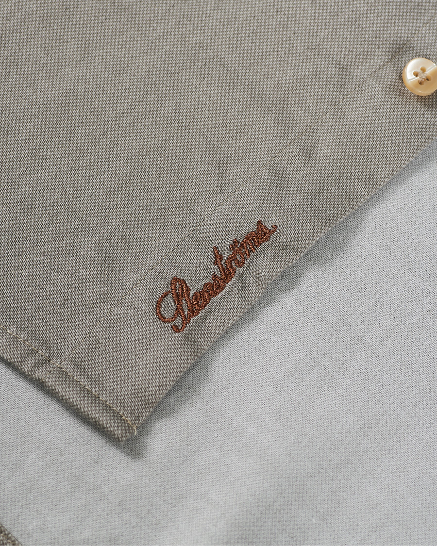 Heren | Overhemden | Stenströms | Slimline Washed Button Down Oxford Shirt Grey