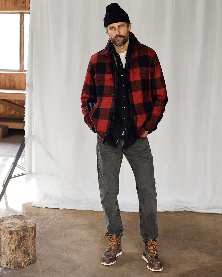 Heren | Overhemden | Stenströms | Slimline Washed Denim Shirt Black