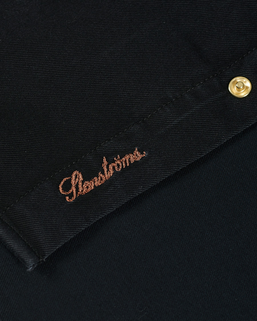 Heren | Overhemden | Stenströms | Slimline Washed Denim Shirt Black