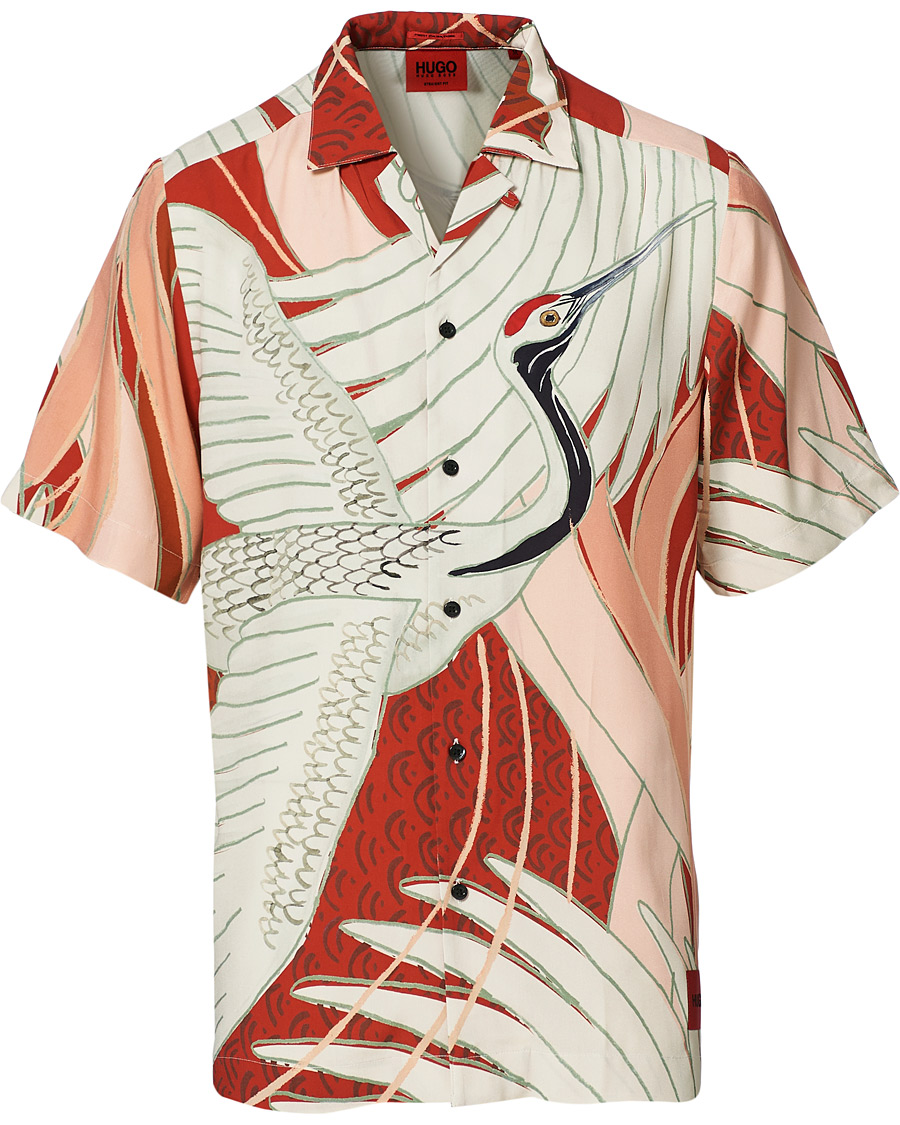 Heren | Overhemden | HUGO | Efab Printed Camp Collar Short Sleeve Shirt Multi