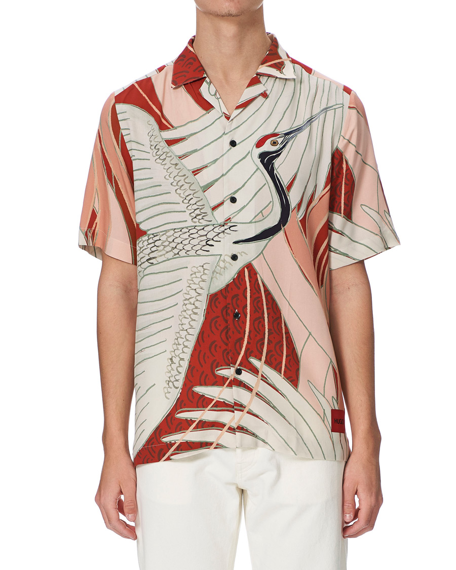 Heren | Overhemden | HUGO | Efab Printed Camp Collar Short Sleeve Shirt Multi