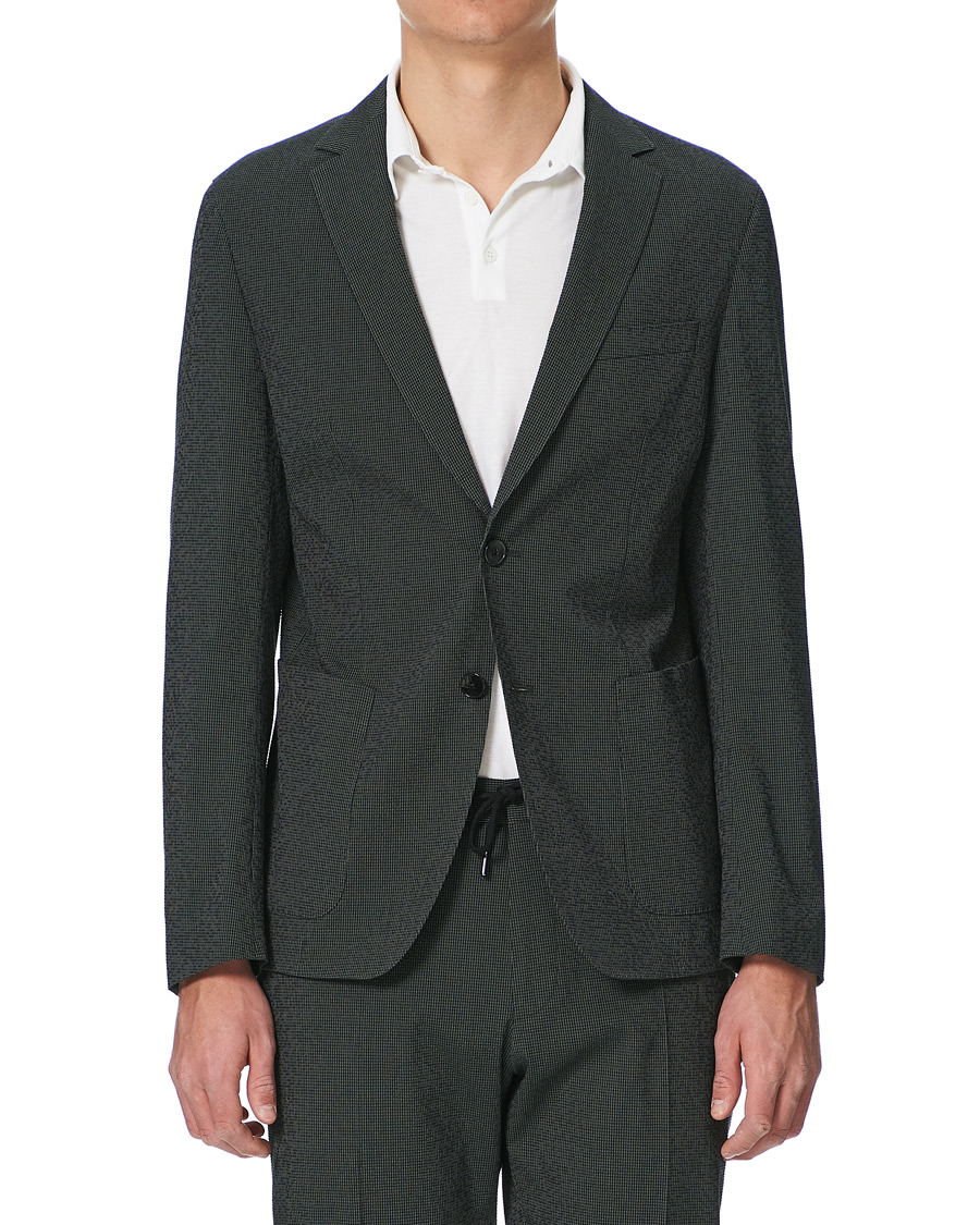 Heren | Blazers | BOSS BLACK | BOSS Nolvay Seersucker Patch Pocket Blazer Dark Green