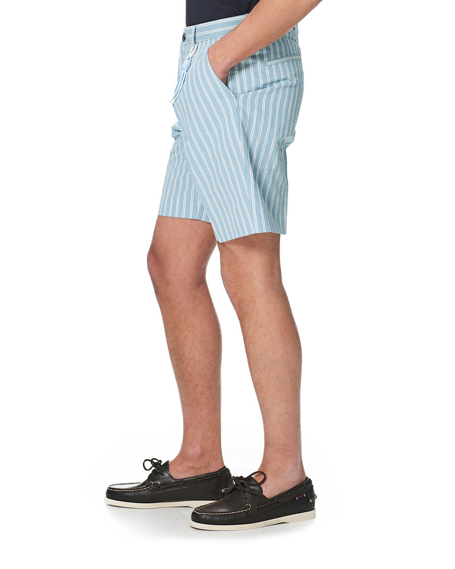 Heren | Korte broek | BOSS BLACK | BOSS Pepe Striped Seersucker Shorts Pastel Blue