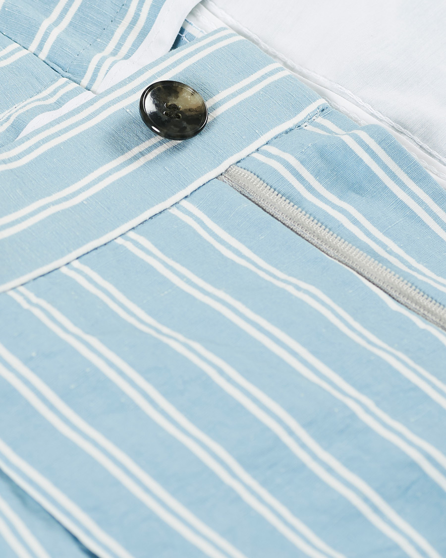 Heren | Korte broek | BOSS BLACK | BOSS Pepe Striped Seersucker Shorts Pastel Blue