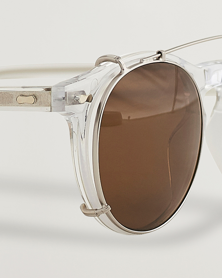 Heren | Ronde frame zonnebrillen | TBD Eyewear | Clip-ons Silver/Tobacco