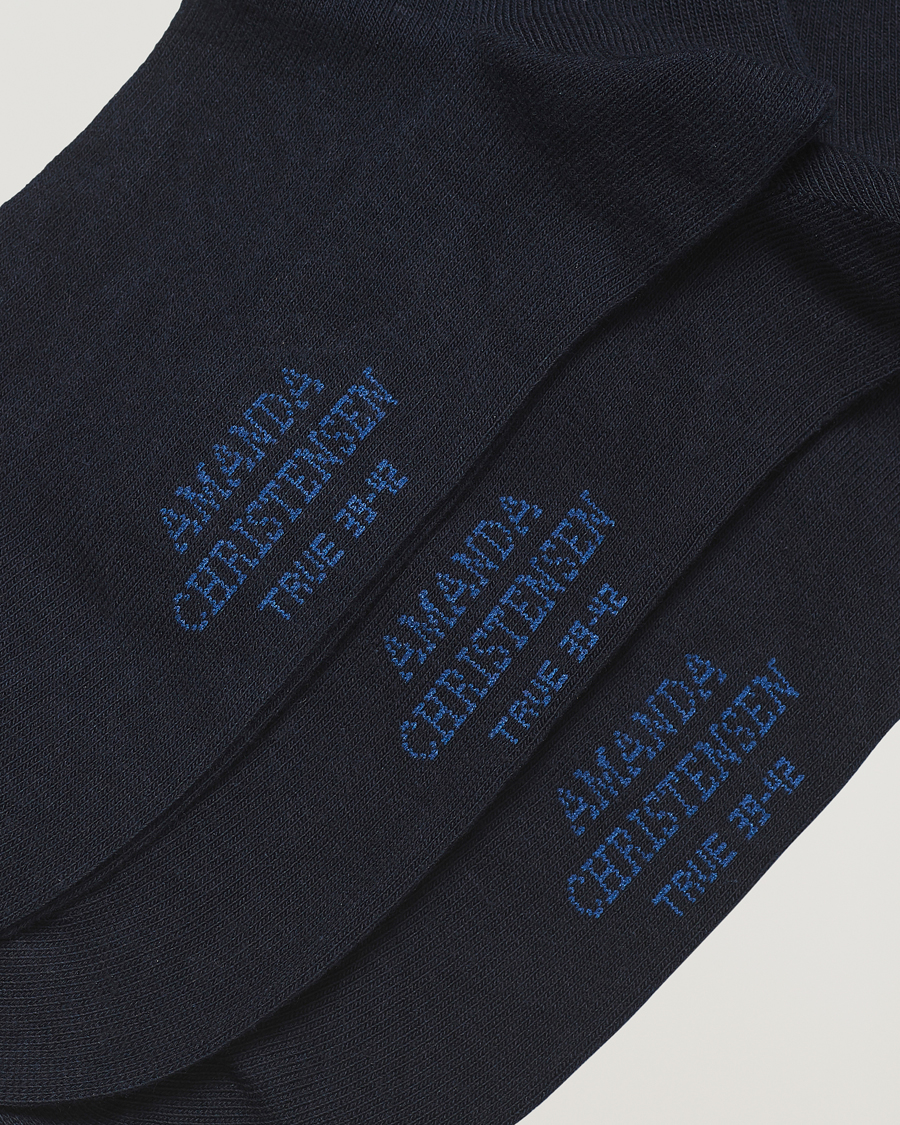 Heren | Alledaagse sokken | Amanda Christensen | 3-Pack True Cotton Socks Dark Navy