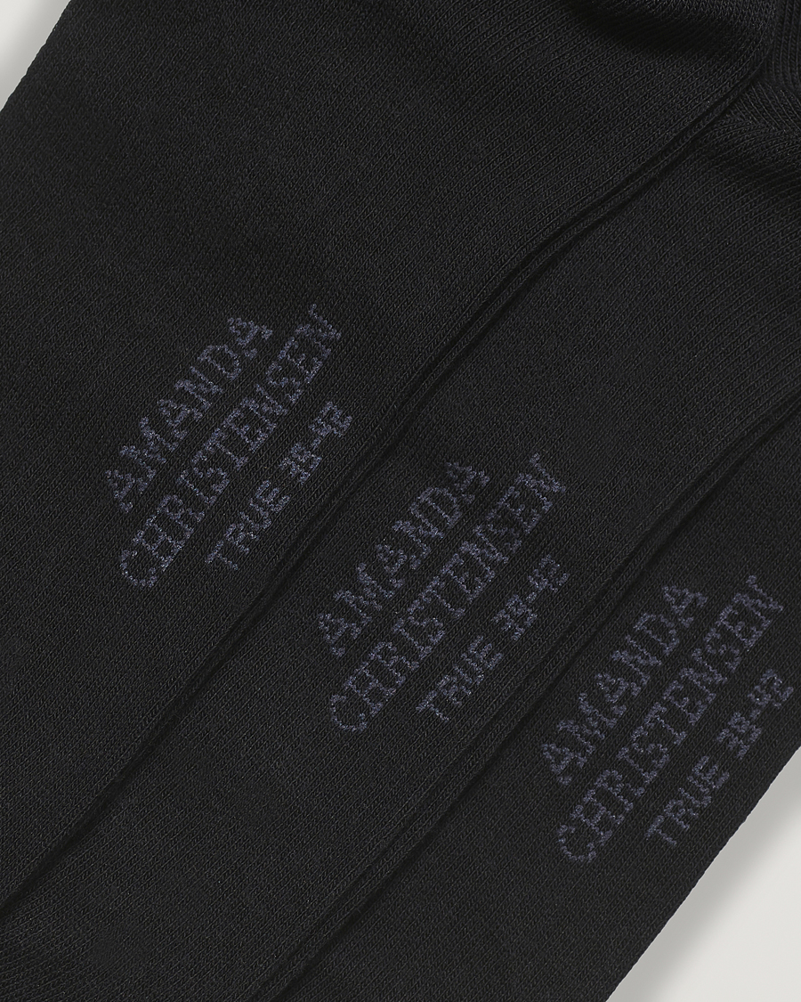 Heren | Kleding | Amanda Christensen | 3-Pack True Cotton Socks Black