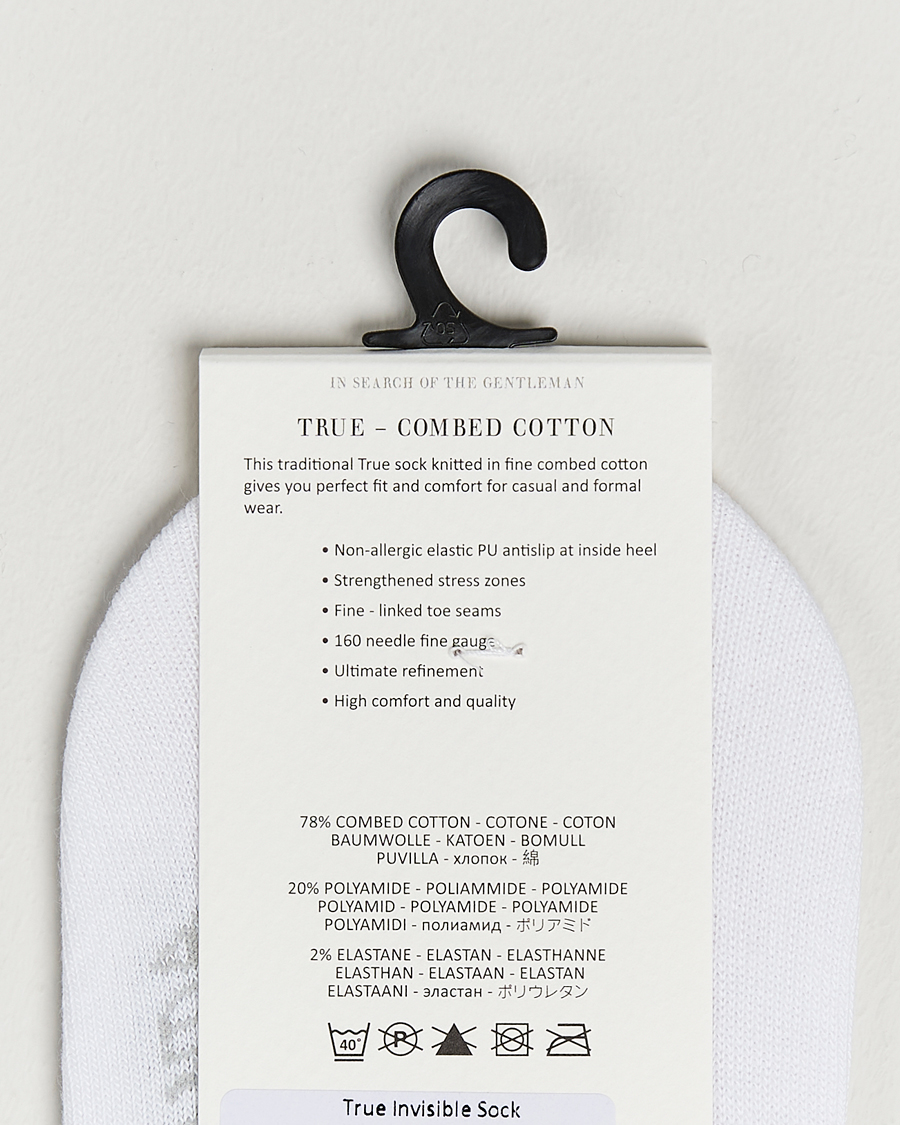 Heren | Amanda Christensen | Amanda Christensen | 3-Pack True Cotton Invisible Socks White