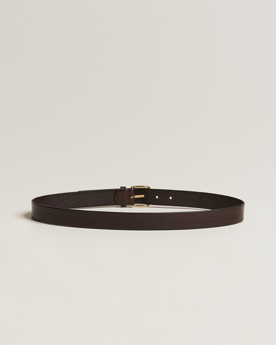 Heren | Riemen | Anderson's | Leather Belt 3 cm Dark Brown