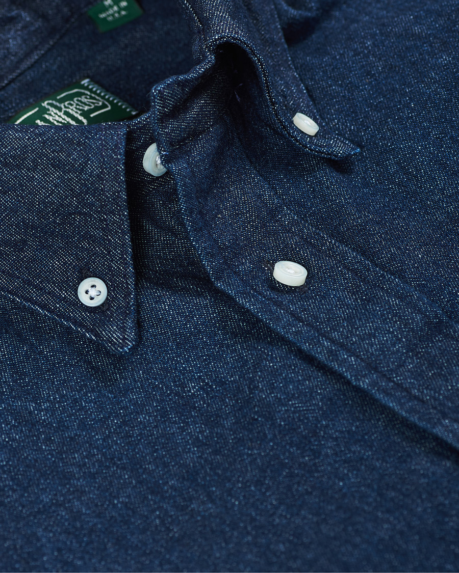 Heren | Overhemden | Gitman Vintage | Button Down Denim Shirt Dark Indigo