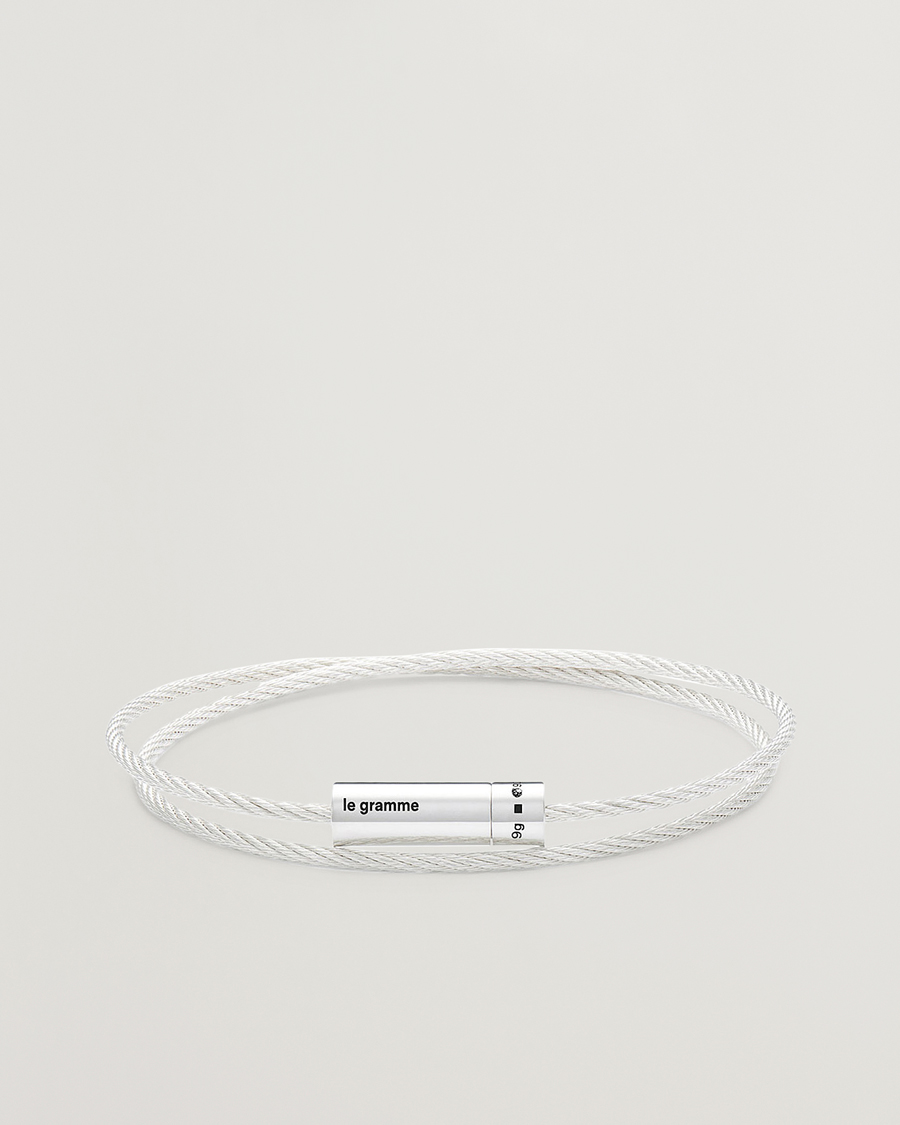 Heren | LE GRAMME Double Cable Bracelet Sterling Silver 9g | LE GRAMME | Double Cable Bracelet Sterling Silver 9g