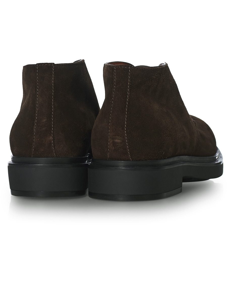 Heren | Santoni Wembley Desert Boot Dark Brown Suede | Santoni | Wembley Desert Boot Dark Brown Suede