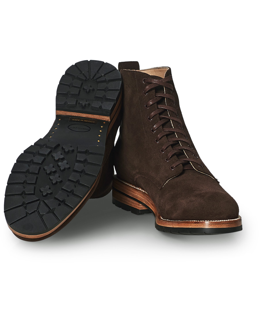 Heren | Yuketen Lace Up Boots Dark Brown Suede | Yuketen | Lace Up Boots Dark Brown Suede