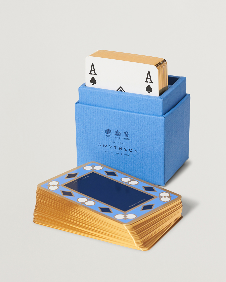Heren | Thuis | Smythson | Playing Card Nile Blue