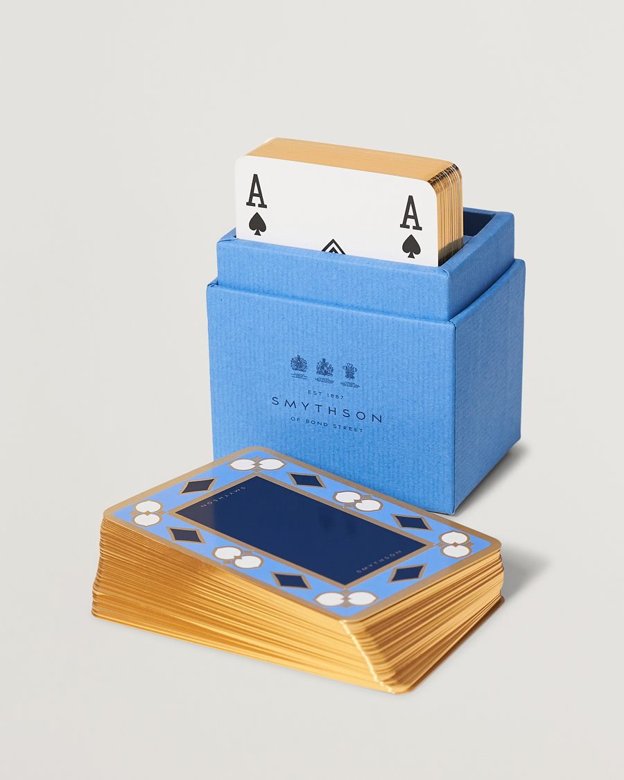 Heren | Afdelingen | Smythson | Playing Card Nile Blue