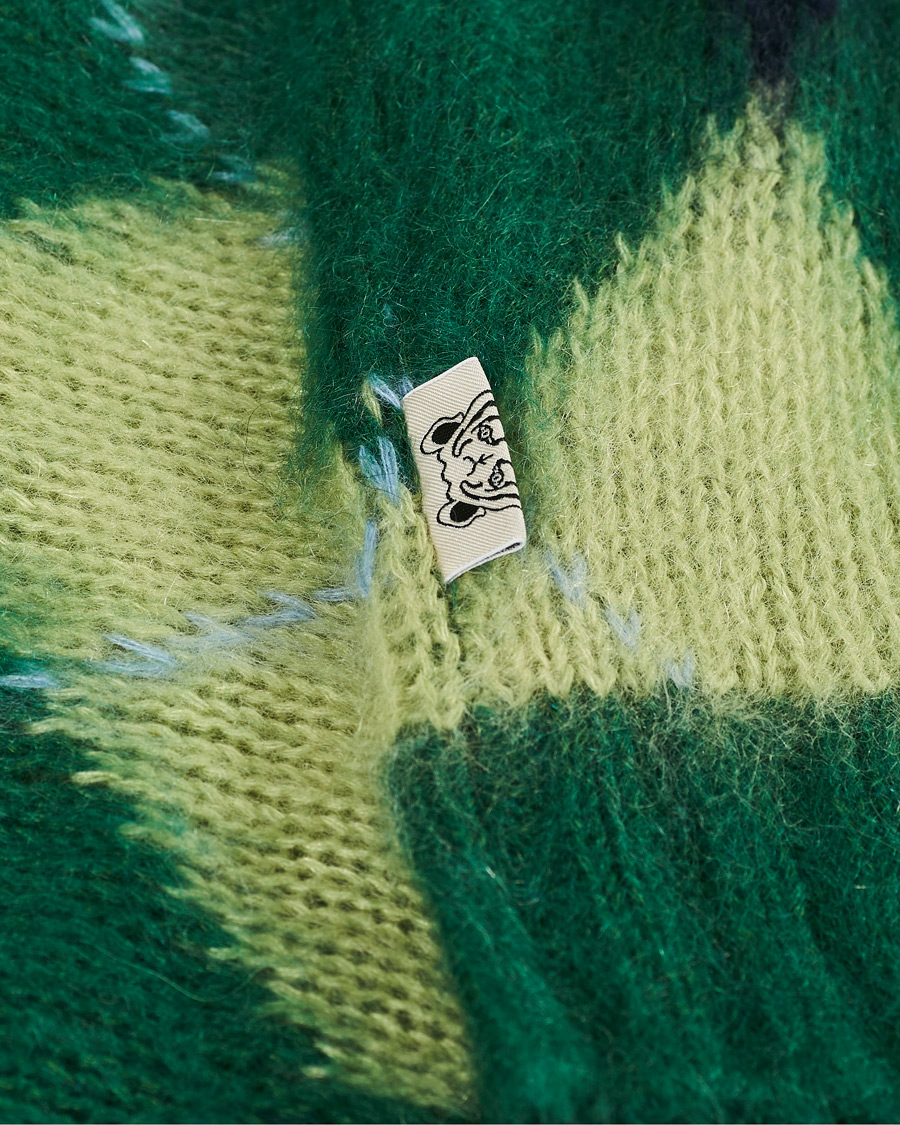 Heren | Truien | KENZO | Brushed Argyle Sweater Green