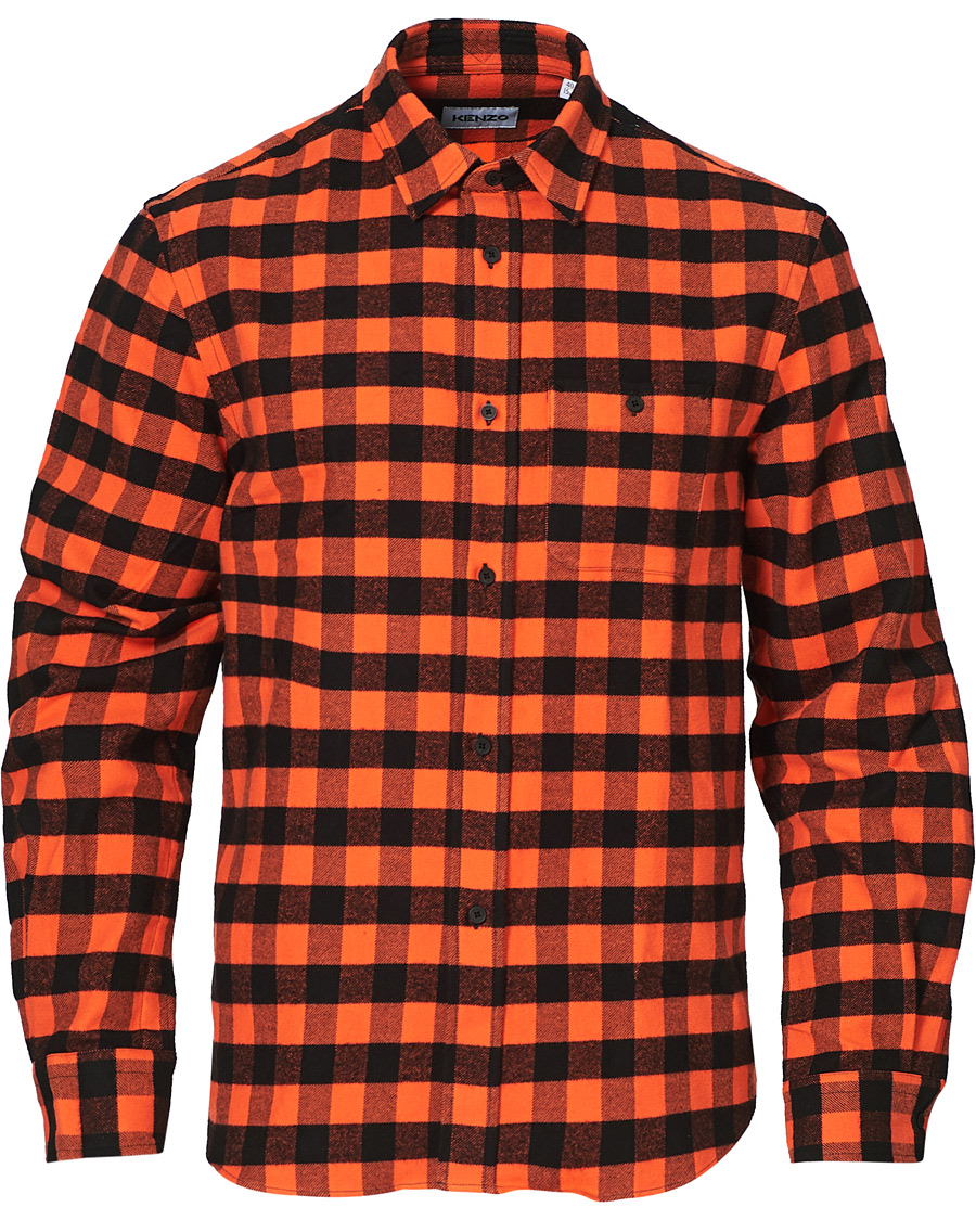 Heren | Overhemden | KENZO | Flannel Shirt Orange Check
