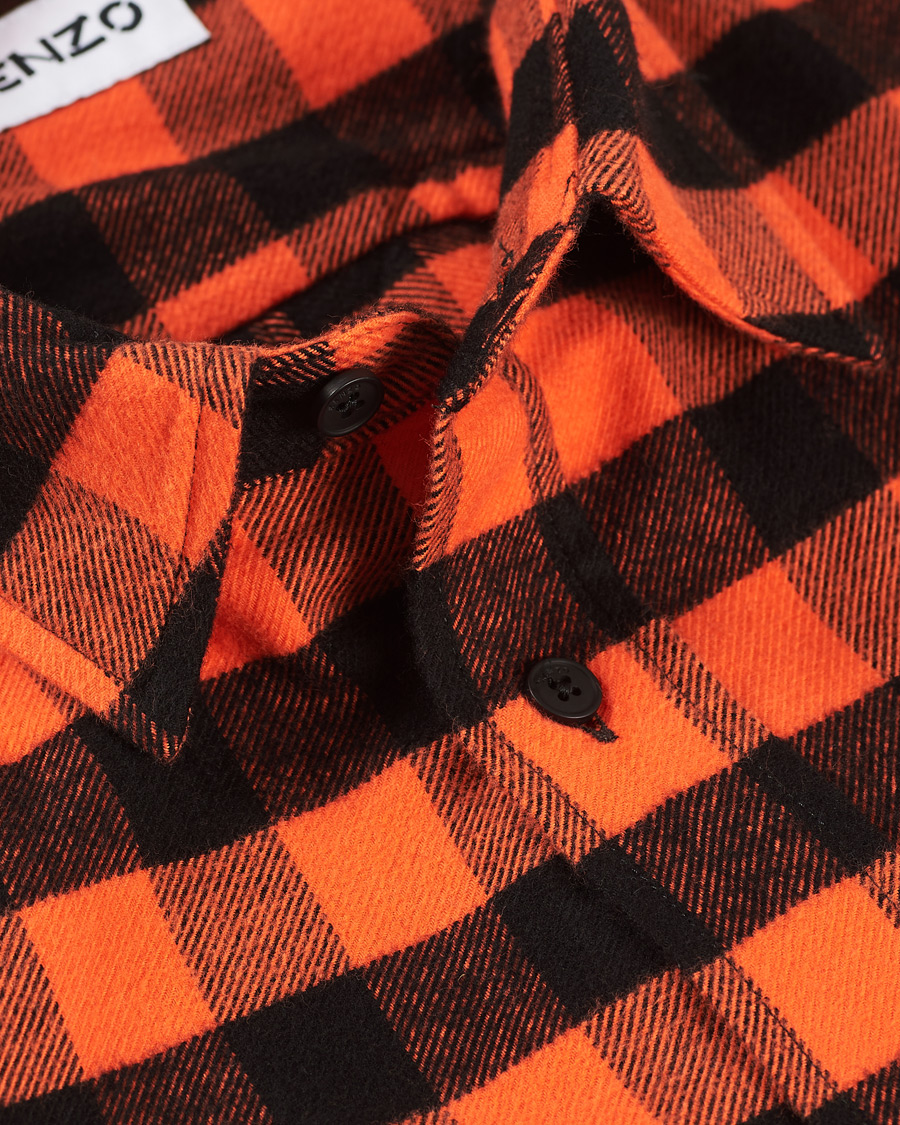 Heren | Overhemden | KENZO | Flannel Shirt Orange Check