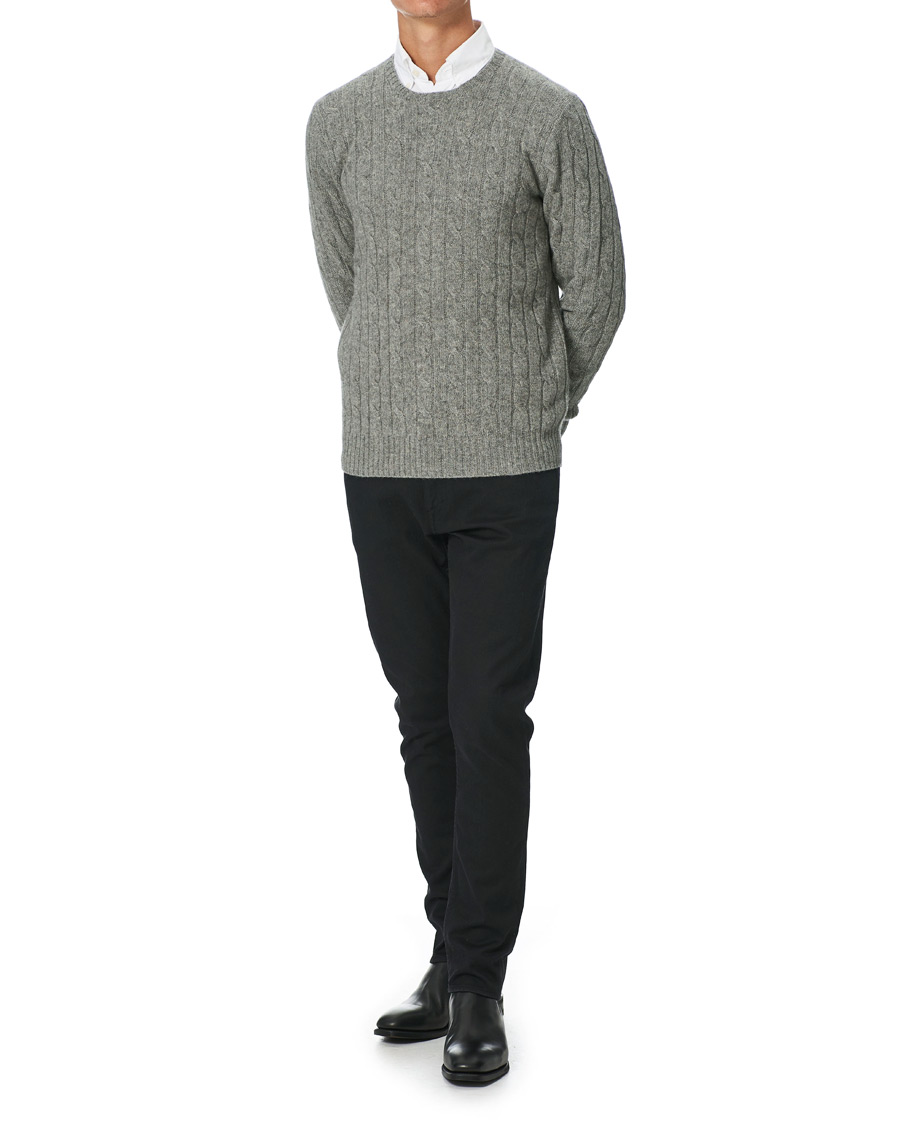 Heren | Truien | Polo Ralph Lauren | Cashmere Cable Crew Neck Sweater Fawn Grey Heather
