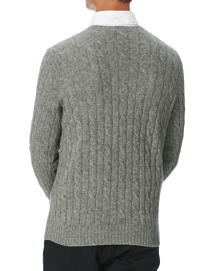 Heren | Truien | Polo Ralph Lauren | Cashmere Cable Crew Neck Sweater Fawn Grey Heather
