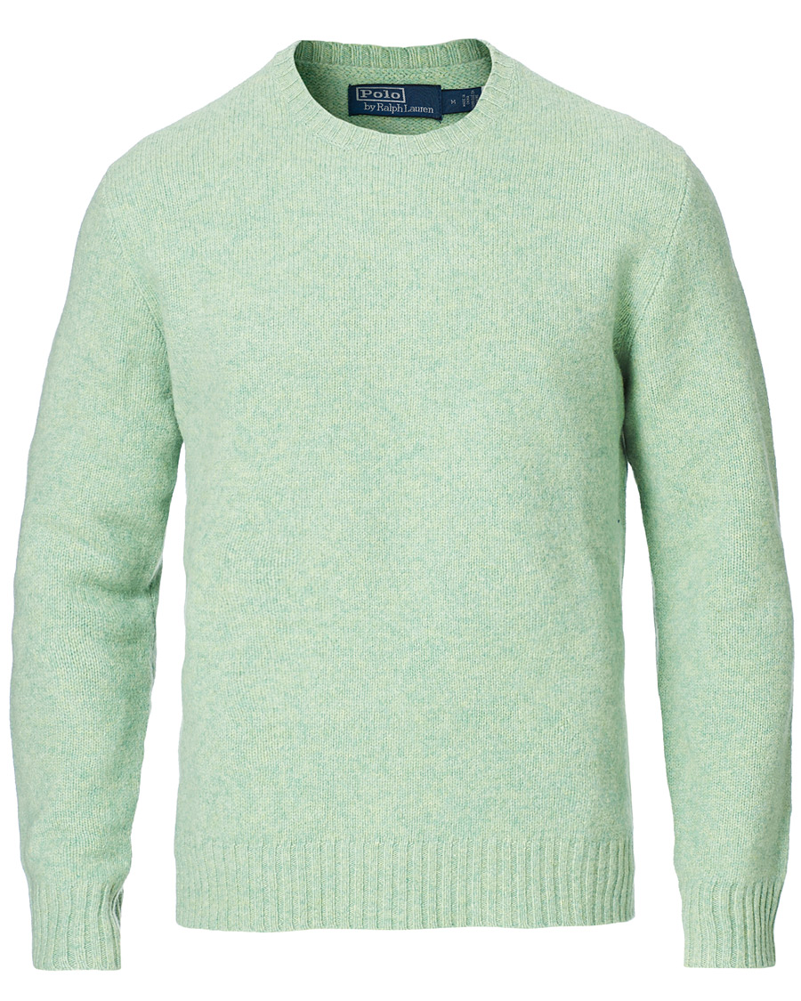 Heren | Truien | Polo Ralph Lauren | Wool/Cashmere Knitted Crew Neck Sweater Seafoam Green
