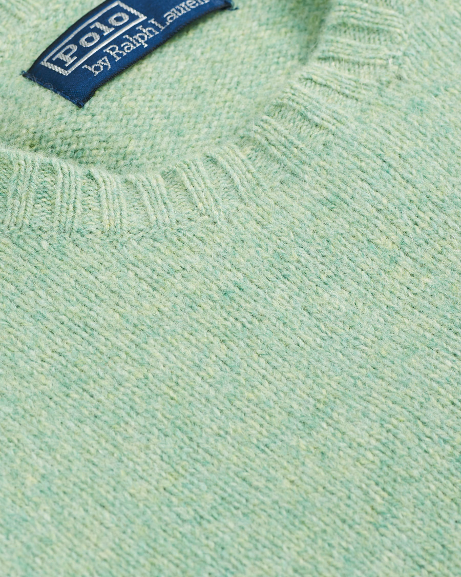 Heren | Truien | Polo Ralph Lauren | Wool/Cashmere Knitted Crew Neck Sweater Seafoam Green