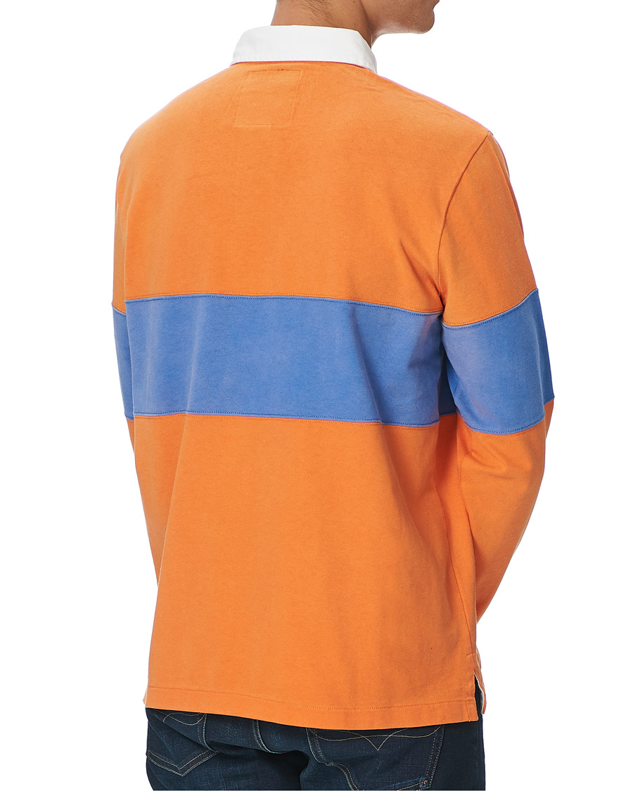 Heren | T-shirts | Polo Ralph Lauren | Block Stripe Rugby Kona Orange/Deep Blue