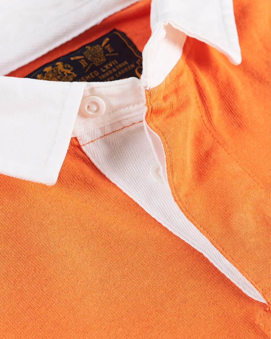 Heren | T-shirts | Polo Ralph Lauren | Block Stripe Rugby Kona Orange/Deep Blue