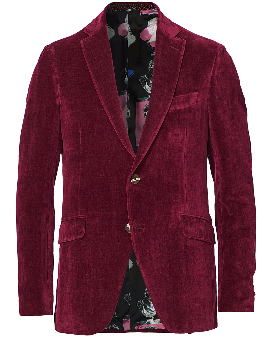 Heren | Blazers | Etro | Soft Velvet Blazer Bordeaux