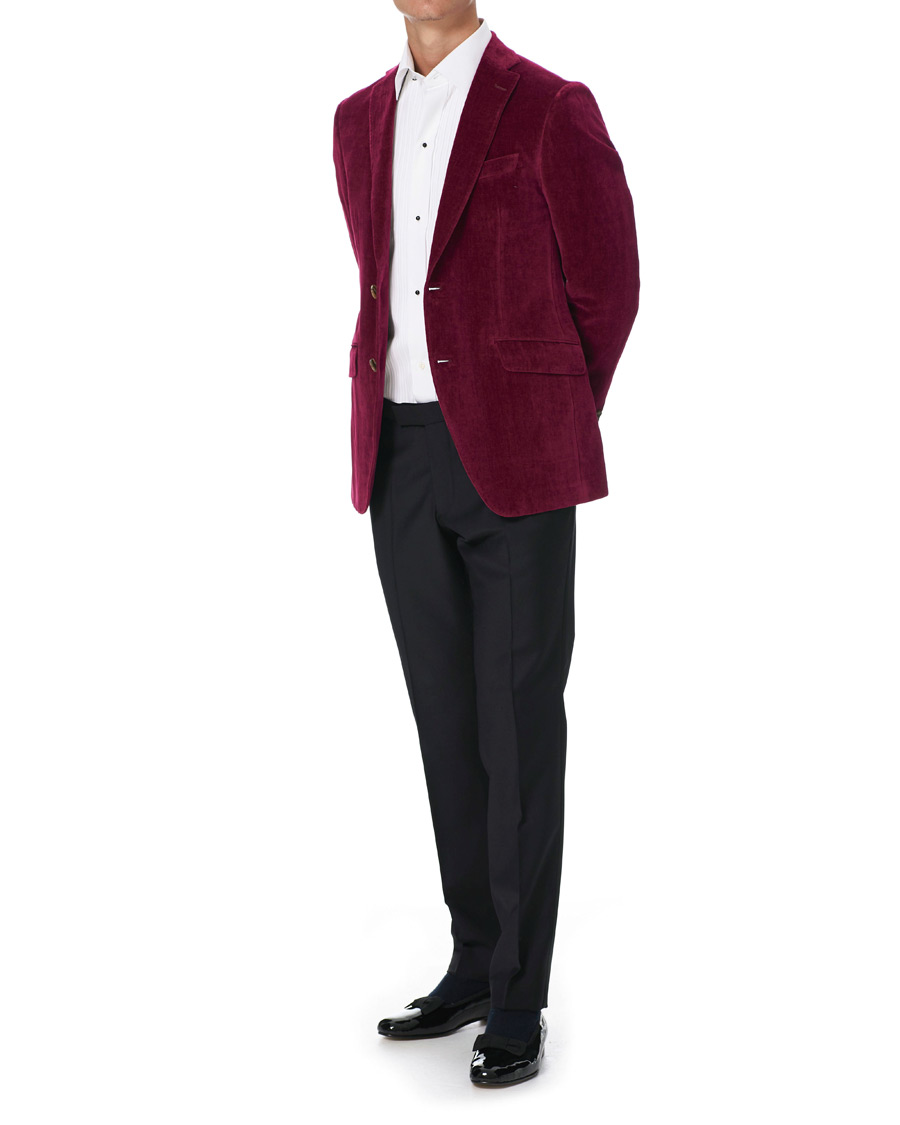 Heren | Blazers | Etro | Soft Velvet Blazer Bordeaux