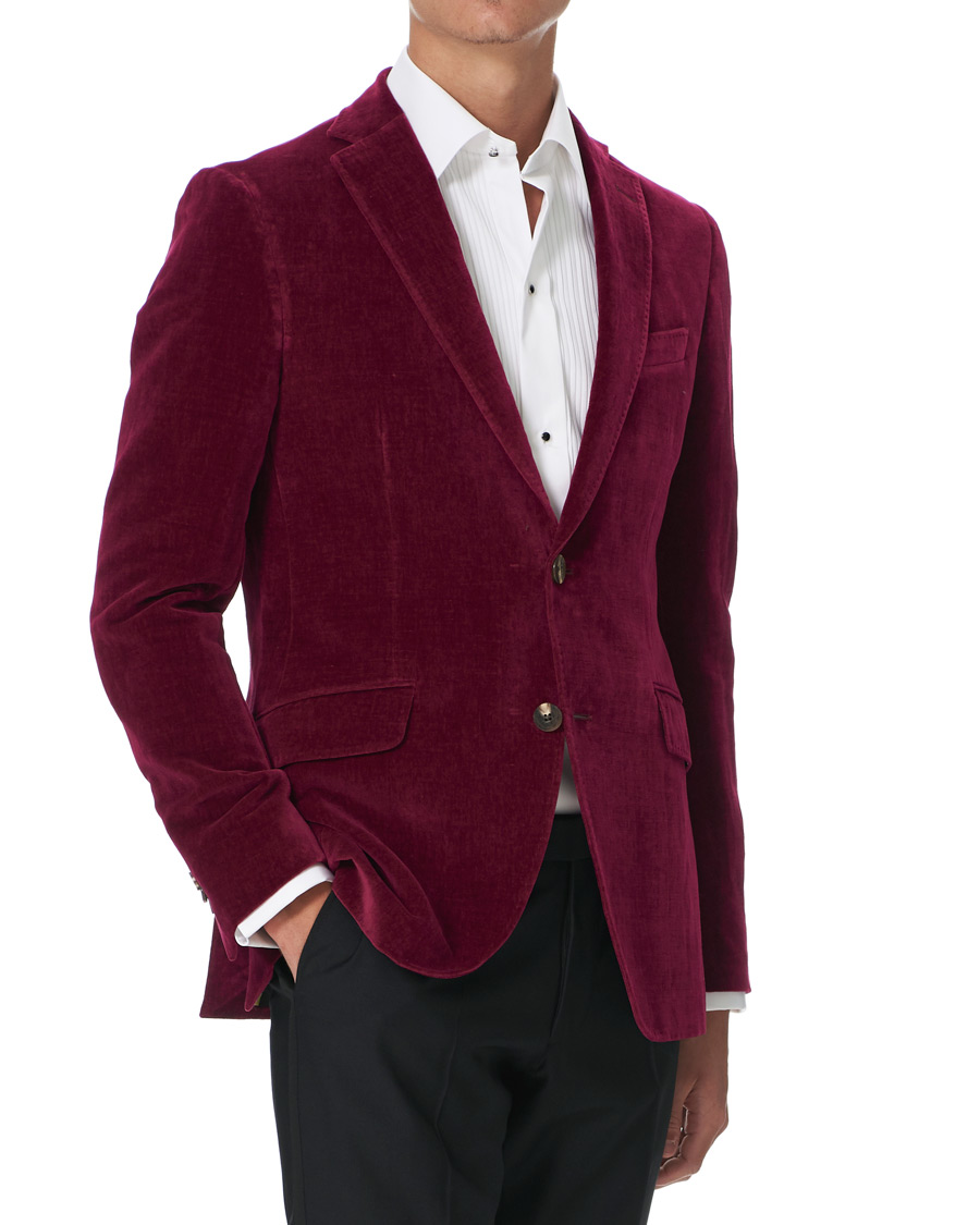 Heren | Blazers | Etro | Soft Velvet Blazer Bordeaux