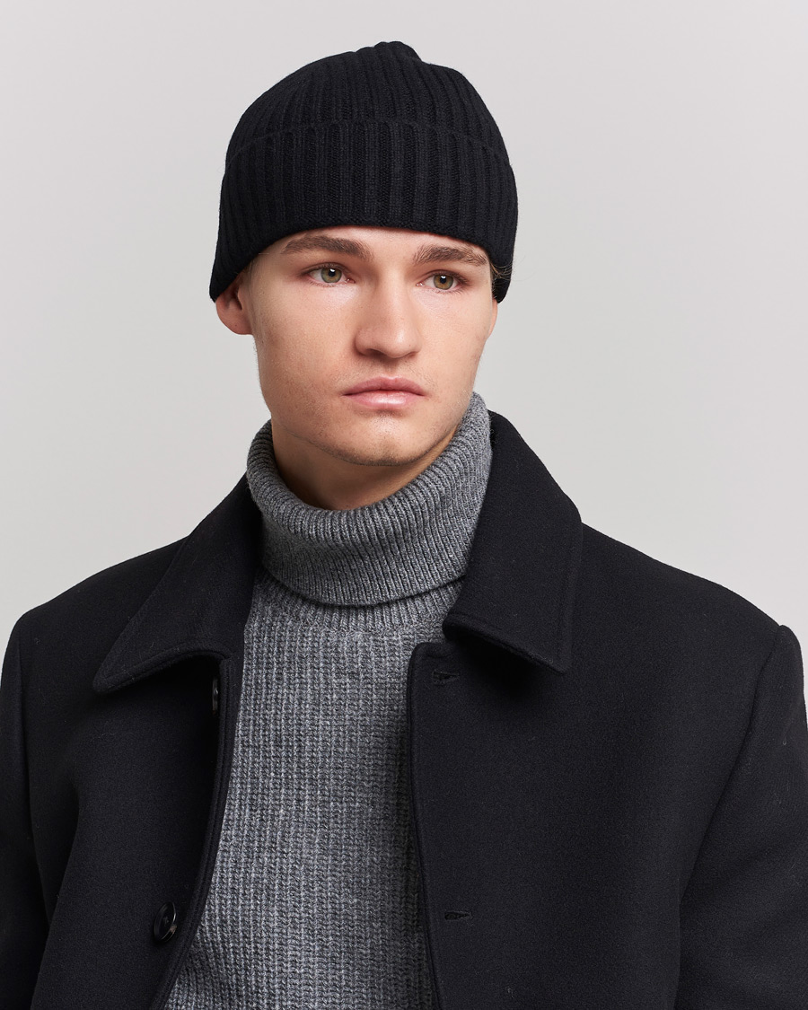 Heren |  | Amanda Christensen | Rib Knitted Cashmere Cap Black