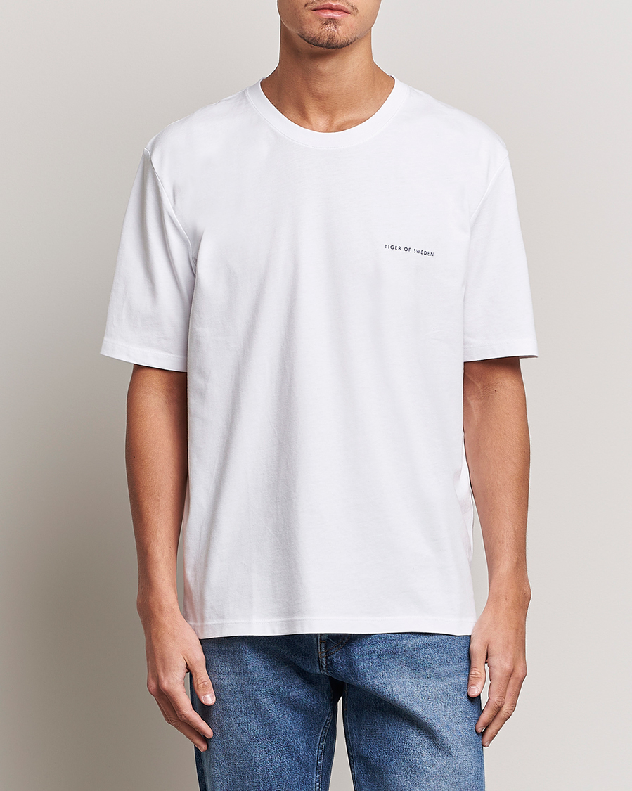 Heren | T-shirts met korte mouwen | Tiger of Sweden | Pro Cotton Logo Tee Bright White