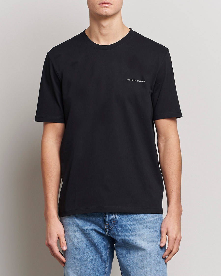 Heren | Zwarte T-shirts | Tiger of Sweden | Pro Cotton Logo Tee Black