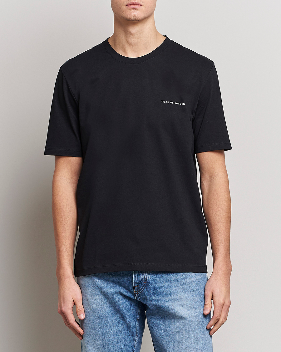 Heren | T-shirts met korte mouwen | Tiger of Sweden | Pro Cotton Logo Tee Black