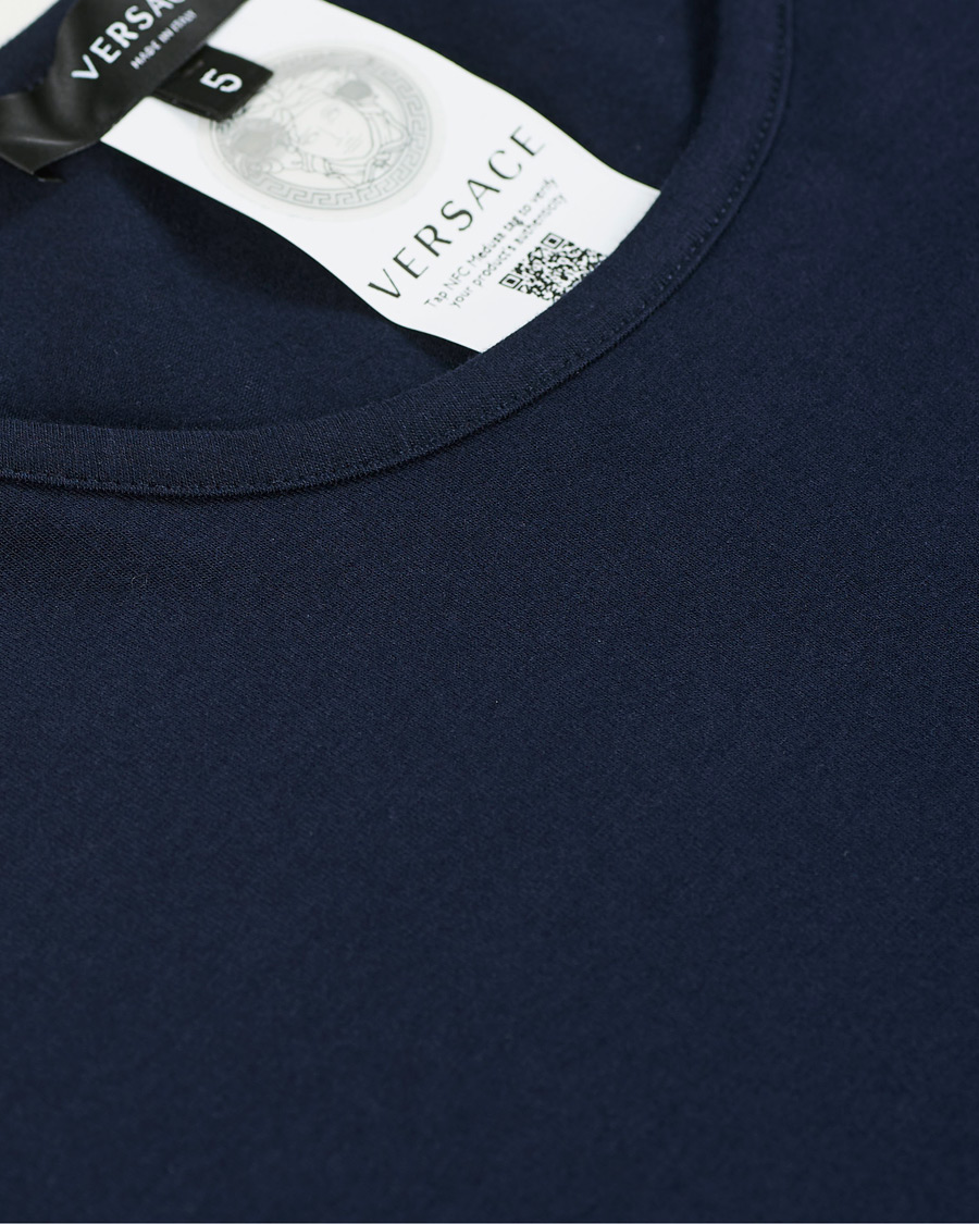 Heren | T-shirts | Versace | Medusa Long Sleeve Tee Navy