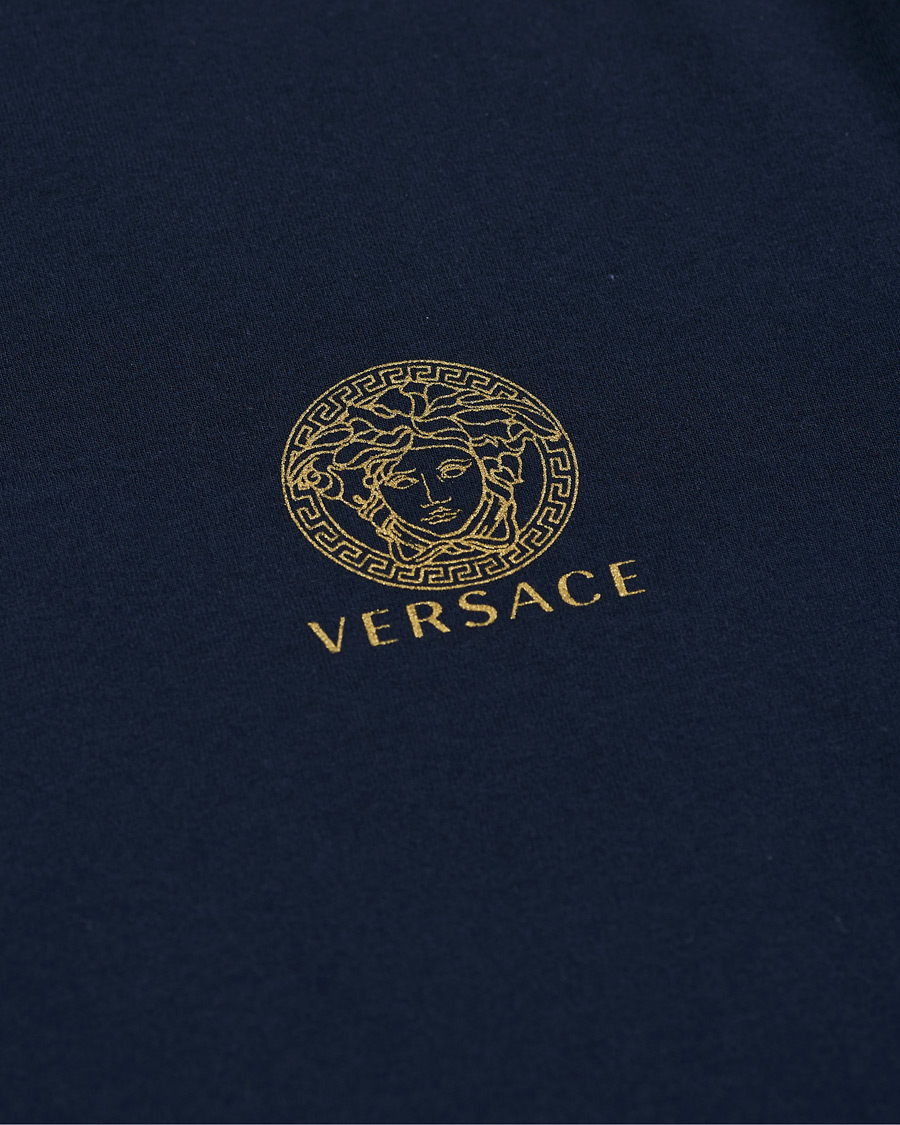Heren | T-shirts | Versace | Medusa Long Sleeve Tee Navy