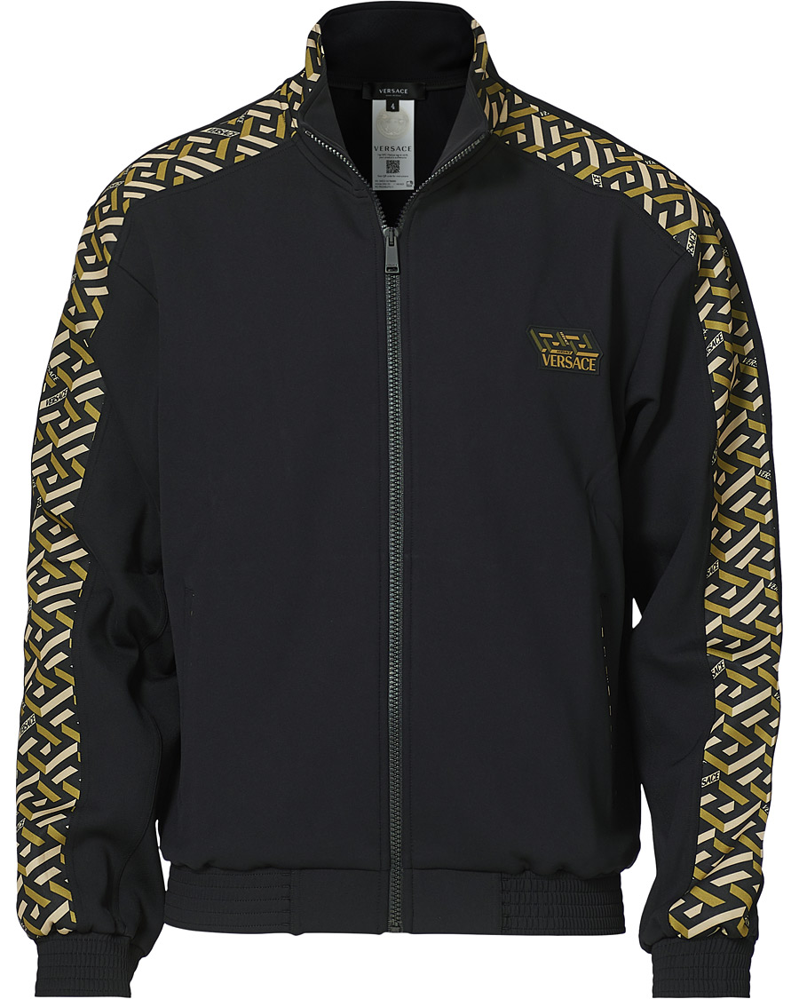 Heren | Truien | Versace | Monogram Zip Sweater Black