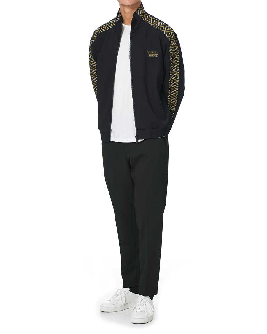 Heren | Truien | Versace | Monogram Zip Sweater Black