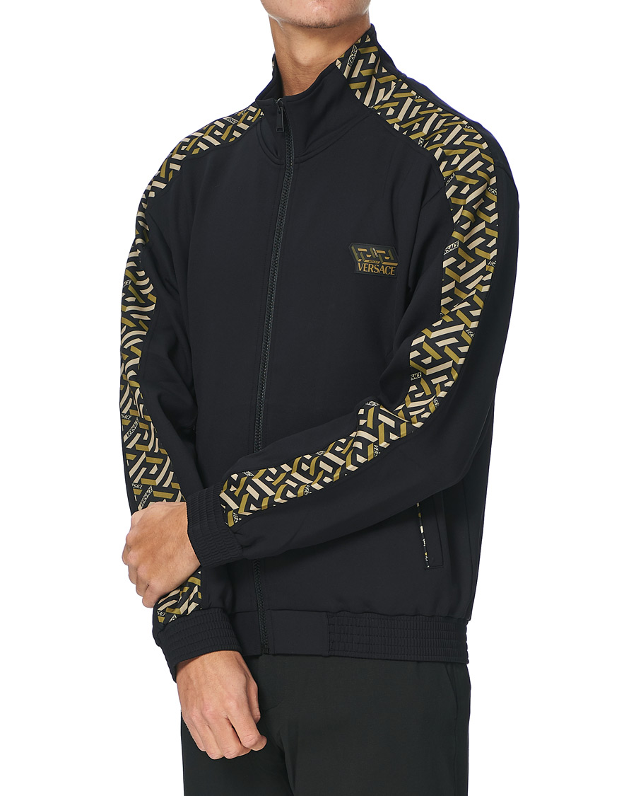 Heren | Truien | Versace | Monogram Zip Sweater Black