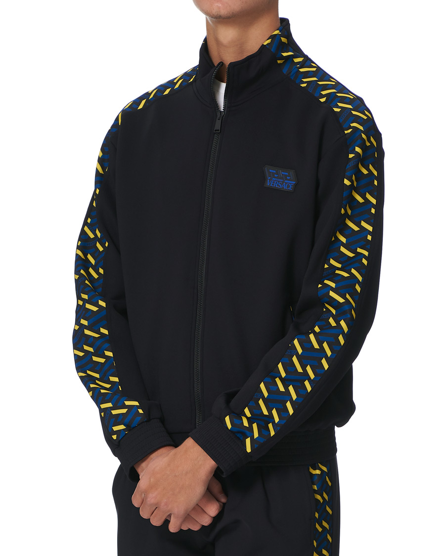Heren | Truien | Versace | Monogram Zip Sweater Navy