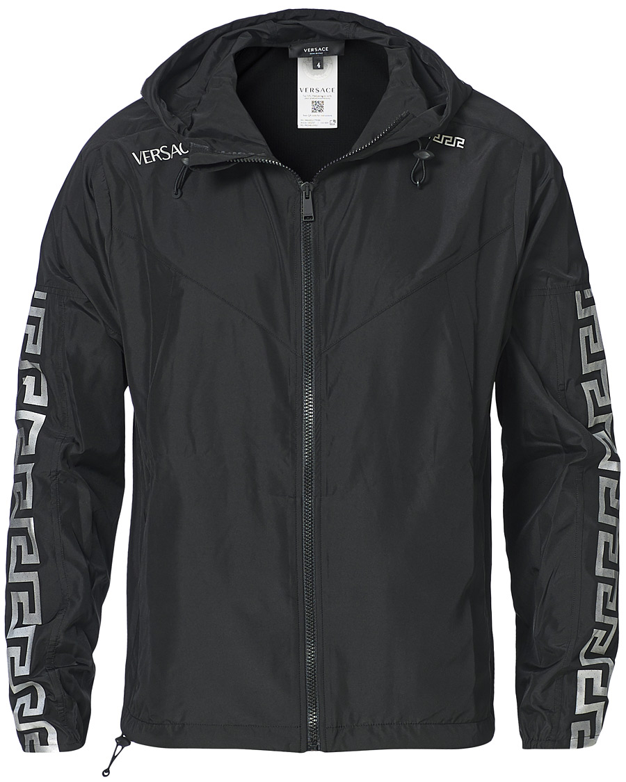 Heren | Jassen | Versace | Monogram Hooded Jacket Black