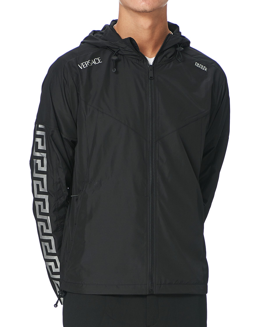 Heren | Jassen | Versace | Monogram Hooded Jacket Black