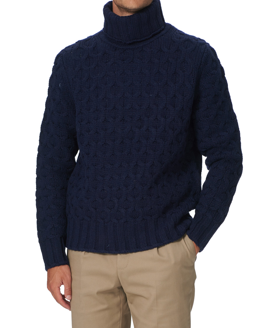 Heren | Truien | Morris Heritage | Heritage Vincenzo Rollneck Navy