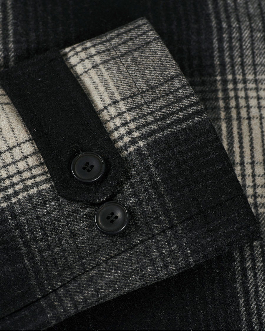Heren | Jassen | Nudie Jeans | Mangan Shadow Check Lumber Jacket Black/Grey
