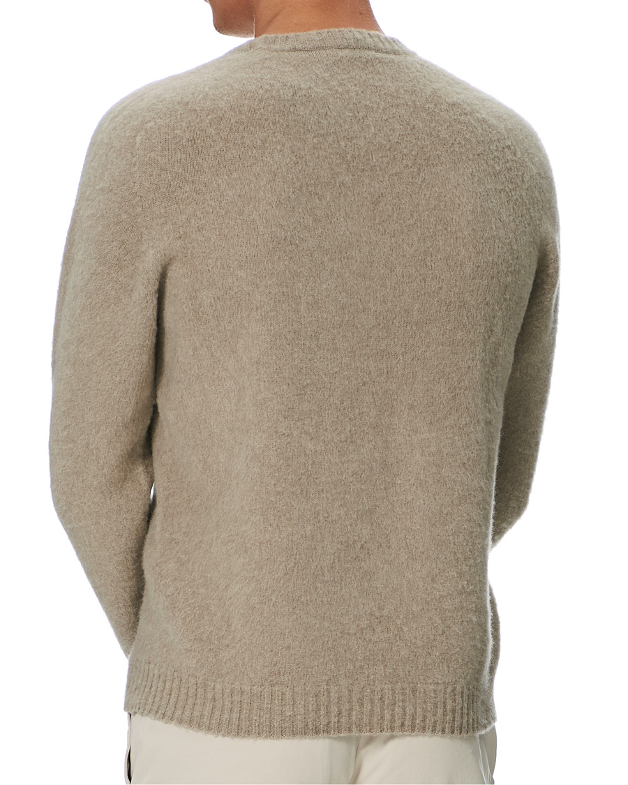 Heren | Truien | Boglioli | Brushed Wool/Cashmere Sweater Beige