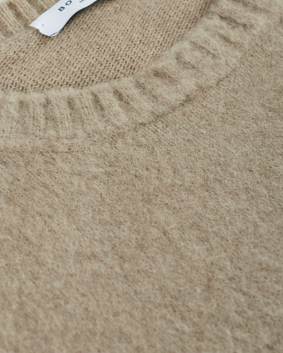 Heren | Truien | Boglioli | Brushed Wool/Cashmere Sweater Beige