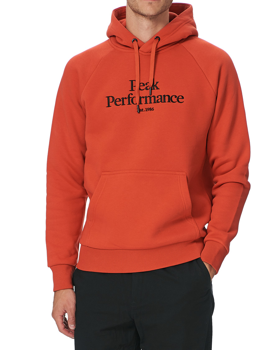 Heren | Truien | Peak Performance | Original Logo Hoodie Orange